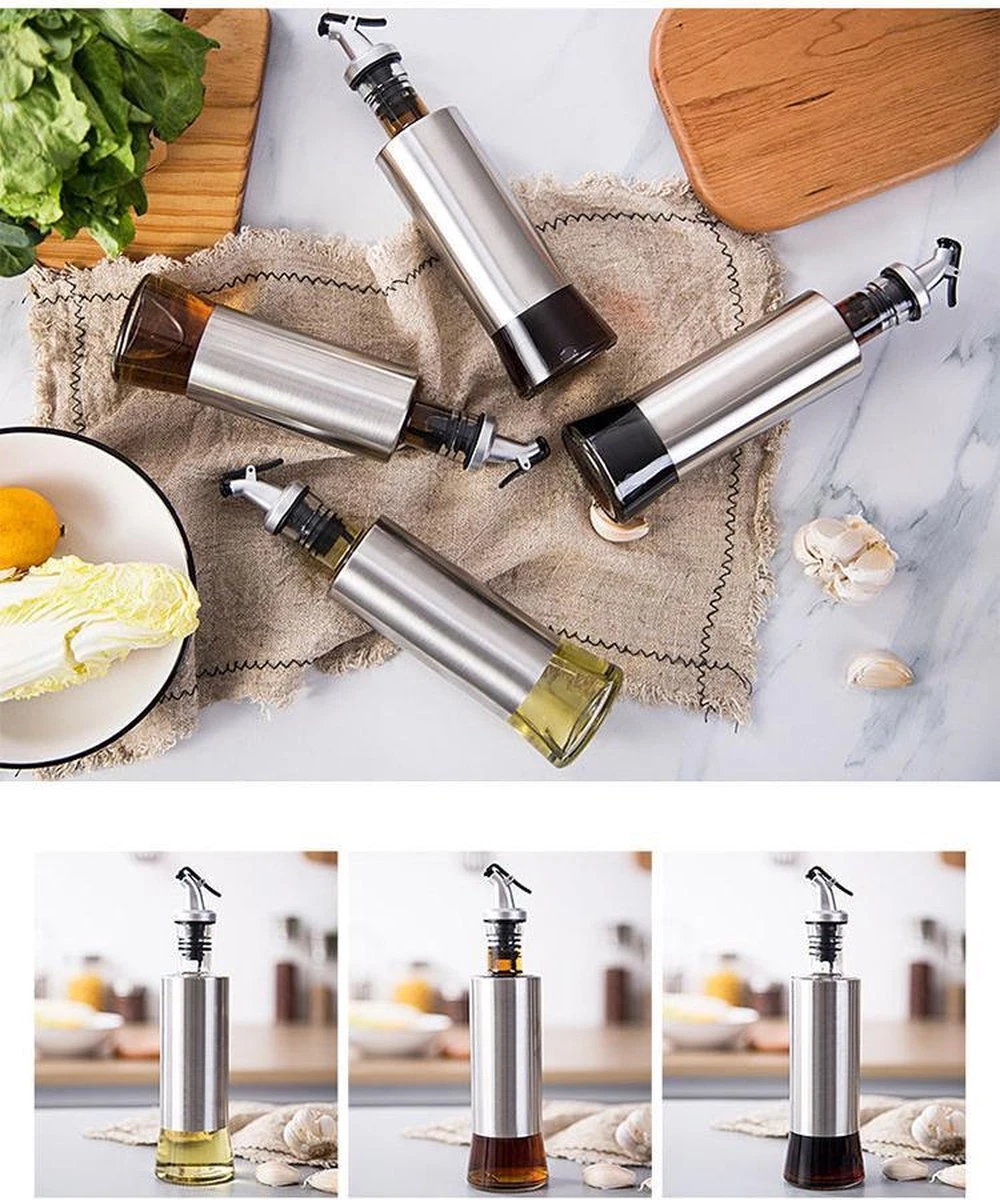 Oliefles - Met Schenktuit - 300ml - Luxe Oliefles - Olijfolie Fles - Oliefles - Olie- En Azijnstel - Azijnfles 8 Oliefles - Met Schenktuit - 300ml - Luxe Oliefles - Olijfolie Fles - Oliefles - Olie- En Azijnstel - Azijnfles - Afbeelding 8