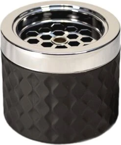 APS-Germany®​ Asbak Voor Binnen En Buiten - Asbakken Met Deksel - Ø9,5 Cm - Zwart