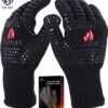 Xamax BBQ Handschoenen - Ovenwanten - Hittebestendige Handschoen - Bbq Accessoires - Tot 500°C - Ovenhandschoenen - 2 Stuks