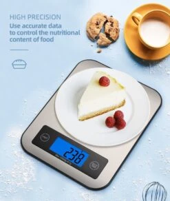 Digitale Precisie Keukenweegschaal - Weegvermogen Tot 10 KG - Incl. Batterijen - Grijs - RVS - Roestvrij Staal -Merkloos Verkoopwinkel 1015x1200 3