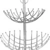 Dubbele Etagere Fruitschaal/fruitmand Rond Zilver Metaal 36 X 40 Cm - Fruitschalen/fruitmanden - Draadmand Van Metaal