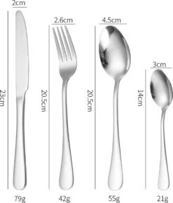 Merkloos Melili Bestekset-Bestek Set 24-delig-6 Persoons Bestekset-tafelmes-tafelvork-soeplepel-dessertlepel-roestvrijstalen Bestekset-multi Kleur -Merkloos Verkoopwinkel 1027x1200 1