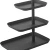 Yamazaki Serveer Plateau Etagere Tower - Zwart - 3 Niveaus