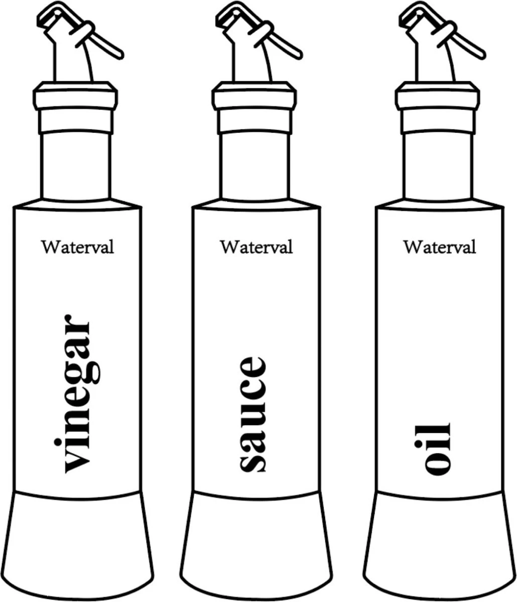 Waterval RVS Olijfoliefles Set Deluxe 500ML - Olieflessen Met Schenktuit – 3 Olijfolie Flessen - Olie Fles Glas - Cadeautip 7 Waterval RVS Olijfoliefles Set Deluxe 500ML - Olieflessen Met Schenktuit – 3 Olijfolie Flessen - Olie Fles Glas - Cadeautip - Afbeelding 7