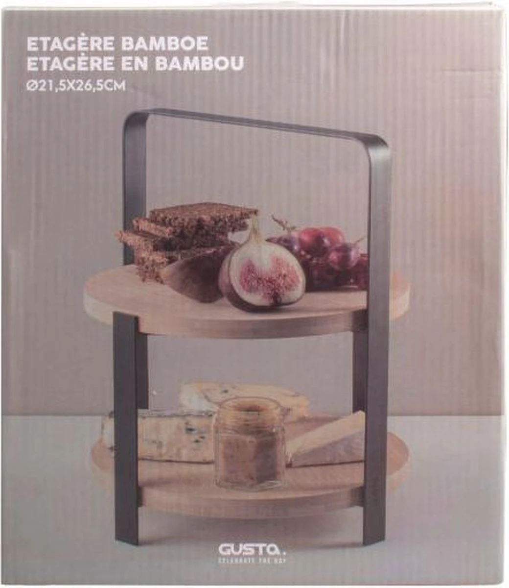 Gusta - Etagere - Serveertoren - 2 Laags - ø21,5x26,5cm 3 Gusta - Etagere - Serveertoren - 2 Laags - ø21,5x26,5cm - Afbeelding 3