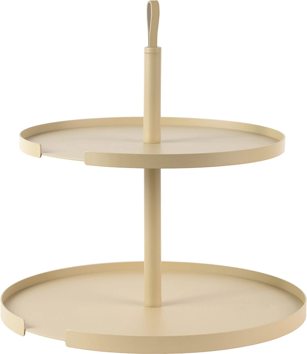 DesignBite Cake Stand - Etagere 2 Lagen Metaal Latte 1 DesignBite Cake Stand - Etagere 2 Lagen Metaal Latte