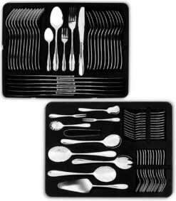 Bestekset 12 Persoons - 72-delig - Vaatwasserbestendig - Edelstaal - Roestvrijstaal -Merkloos Verkoopwinkel 1048x1200