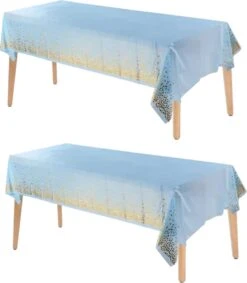 Pazzo Festa - Wegwerp Tafelkleed - 2 Stuks - Blauw - Goud - Vlek & Geurvrij - Verjaardagen - Gender Reveal - Baby Shower - Party's - -Merkloos Verkoopwinkel 1049x1200 3
