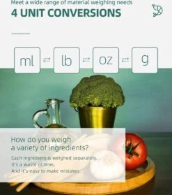 Smart Nutrition Scale - Keukenweegschaal - Digitaal & Bluetooth - APP Voor Android En IOS - Maximum Capaciteit 5 KG -Merkloos Verkoopwinkel 1062x1200 1