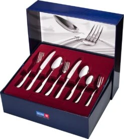 Sola Bestekset Fleurie - Modern - 9 Persoons - 90 Delig - Zilverwit Edelstaal 18/10 - RVS - Zilver -Merkloos Verkoopwinkel 1070x1200