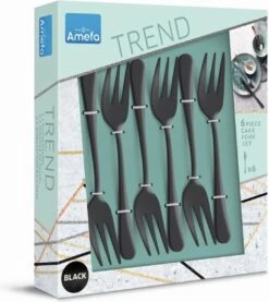 Amefa Taartvorkjes - 6 Stuks - Zwart -Merkloos Verkoopwinkel 1071x1200