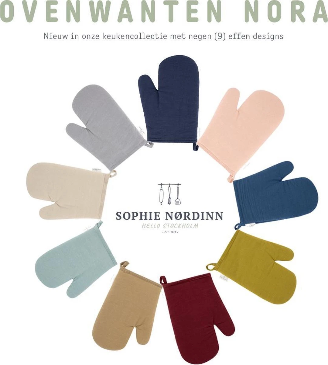 Ovenwanten Van Sophie Nordinn® - Ovenhandschoenen Nora (Blauw) - Ovenwanten 2 Stuks - Ovenwant Katoen 4 Ovenwanten Van Sophie Nordinn® - Ovenhandschoenen Nora (Blauw) - Ovenwanten 2 Stuks - Ovenwant Katoen - Afbeelding 4