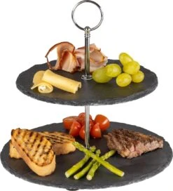 Sareva Etagere / Serveertoren - Leisteen - 2-Laags