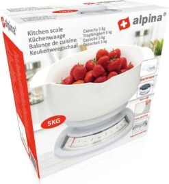 Alpina - Keukenweegschaal - Analoog - 5 KG - Met Kom - Wit -Merkloos Verkoopwinkel 1100x1200 3