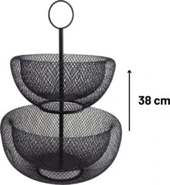 Orange85 Fruitschaal - Zwart - Etagere - Fruitmand - 2 Lagen - Metaal -Merkloos Verkoopwinkel 1102x1200 4