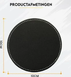 Vaja Trends Luxe Leren Onderzetters Voor Glazen - Met Houder - Set Van 16 - Zwart - Waterafstotend En Hittebestendig -Merkloos Verkoopwinkel 1103x1200 7