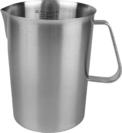 Krumble Maatbeker Met Schenktuit - Maatbekers - Meetbeker Voor Koken En Bakken - Maatkan - Kookgerei - Mengbeker - Blender Beker - RVS - 2 Liter - 14,5 X 17 X 14,5 Cm (lxbxh) - Zilver -Merkloos Verkoopwinkel 1106x1200 2