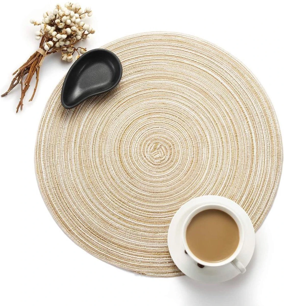 Merkloos Placemat - 2 Stuks - Placemat Rond - Placemats Rond Gevlochten - Tafelonderzetter - Tafel Onderleggers - Onderleggers Placemat - Placemat 30 Cm 10 Merkloos Placemat - 2 Stuks - Placemat Rond - Placemats Rond Gevlochten - Tafelonderzetter - Tafel Onderleggers - Onderleggers Placemat - Placemat 30 Cm - Afbeelding 10