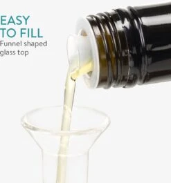 Navaris Set Van Oliefles En Azijnfles - Twee Navulbare Flesjes Met Schenktuit - Glazen Flessen Met Dispenser Voor Azijn En Olie - In Houten Houder -Merkloos Verkoopwinkel 1119x1200 5