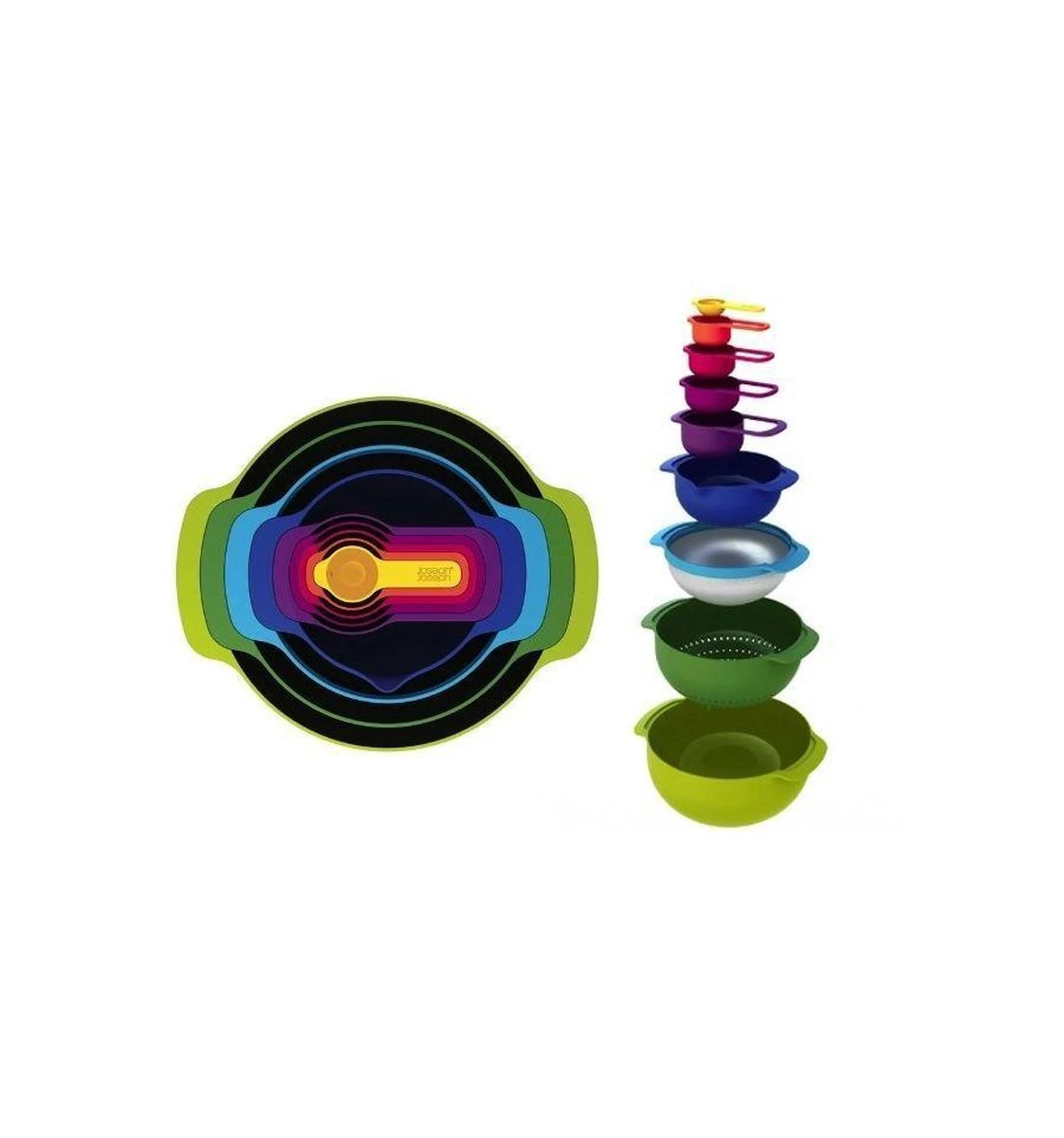 Joseph Joseph Nest 9 Plus - Meng-en-Maatkommen - Antislip - Multikleur 5 Joseph Joseph Nest 9 Plus - Meng-en-Maatkommen - Antislip - Multikleur - Afbeelding 5