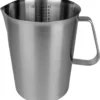 Krumble Maatbeker Met Schenktuit - Maatbekers - Meetbeker Voor Koken En Bakken - Maatkan - Kookgerei - Mengbeker - Blender Beker - RVS - 2 Liter - 14,5 X 17 X 14,5 Cm (lxbxh) - Zilver