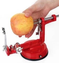3-In-1 Appelmachine Rood - Appelboor, Appelschiller En Appelsnijder - Fruitsnijder - Groentesnijder - Klokhuis Verwijderaar - Fruitmachine - Keukenapparaat -Merkloos Verkoopwinkel 1134x1200 1