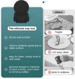 BOTC Siliconen Onderzetters Met Houder - Set Van 10 - Onderzettersset - Onderzetters Voor Glazen - Zwart -Merkloos Verkoopwinkel 1135x1200 7