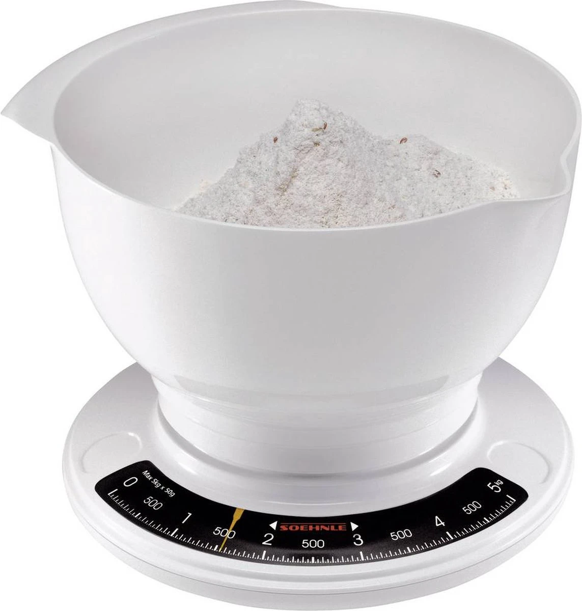 Soehnle Analoge Keukenweegschaal Culina Pro - Wit - Tot 5 Kg 4 Soehnle Analoge Keukenweegschaal Culina Pro - Wit - Tot 5 Kg - Afbeelding 4