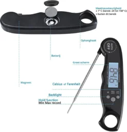 Igoods Digitale Thermometer Voor Keuken, Koken, Voedsel Melk, Vlees, Oven, BBQ, Water, Thee Voor Binnen En Buiten, Waterdicht, RVS, Ultrasnel -Merkloos Verkoopwinkel 1149x1200 9