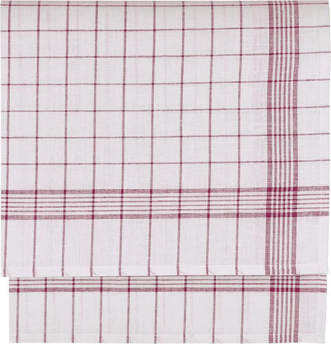 Treb Horecalinnen Glasdoeken 4 Stuks Wit Met Rode Lijnen 70x70cm - Treb Towels 4 Treb Horecalinnen Glasdoeken 4 Stuks Wit Met Rode Lijnen 70x70cm - Treb Towels - Afbeelding 4