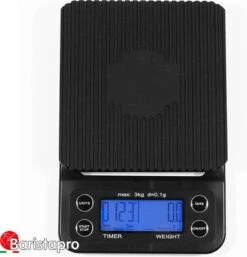 BaristaPro Weegschaal Met Timer - 0.1 Gram Tot 3000 Gram + GRATIS BaristaPro Microvezeldoek Met Haak 50x30cm -Merkloos Verkoopwinkel 1155x1200 2