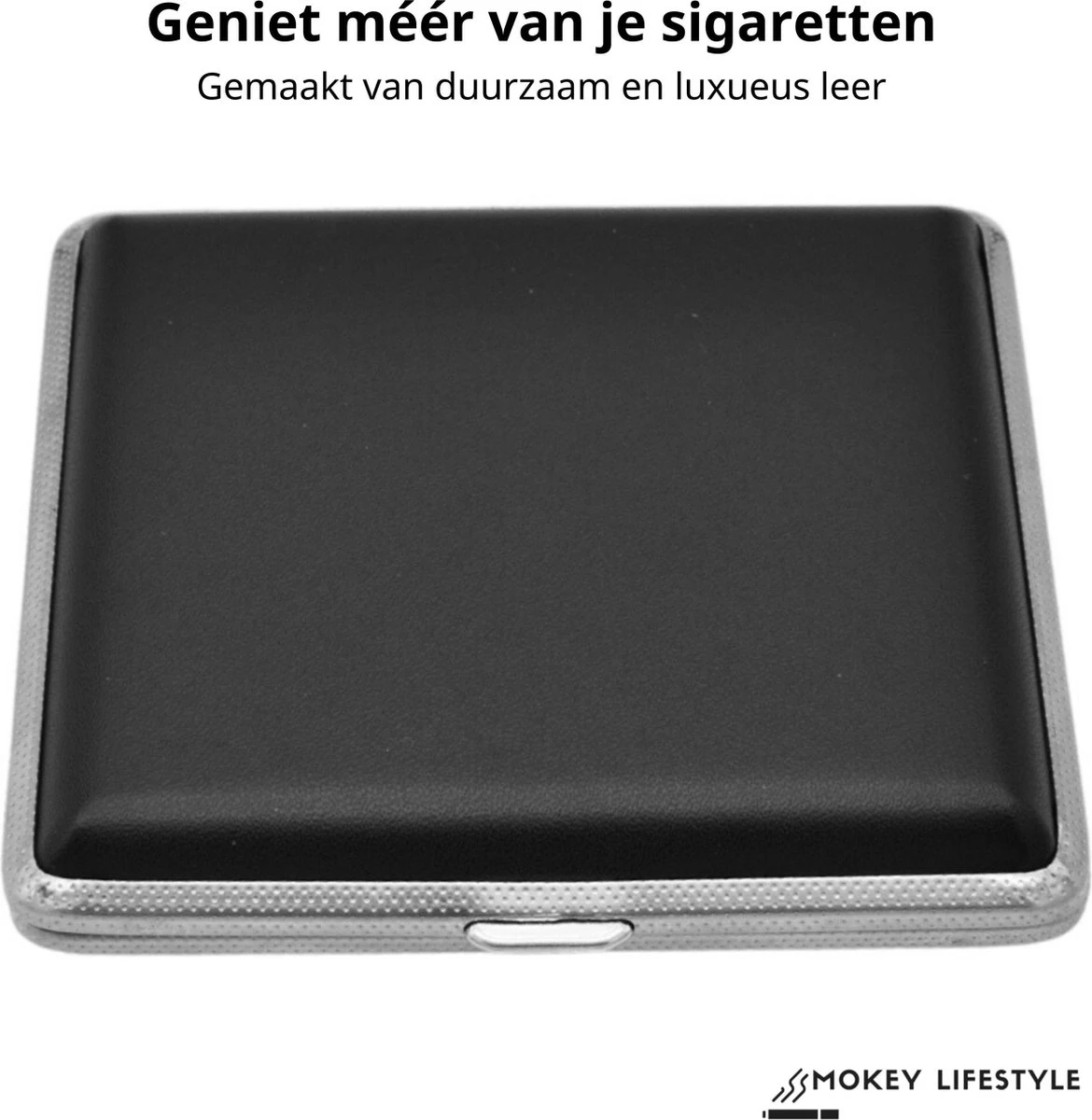 Sigarettendoosje – Premium - Zwart - 20 Sigaretten - Sigarettenhouder – Sigaretten Box – Sigaretten Opbergdoosje 2 Sigarettendoosje – Premium - Zwart - 20 Sigaretten - Sigarettenhouder – Sigaretten Box – Sigaretten Opbergdoosje - Afbeelding 2