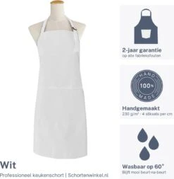 Schortenwinkel - Professioneel Keukenschort - Kookschort - Horeca - Wit -Merkloos Verkoopwinkel 1171x1200 1