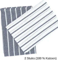 Theedoekenset Roma - Glazendoeken - 70x50 - Set Van 2 - 100% Katoen - Glazendoeken - Gestreept -Merkloos Verkoopwinkel 1171x1200 2