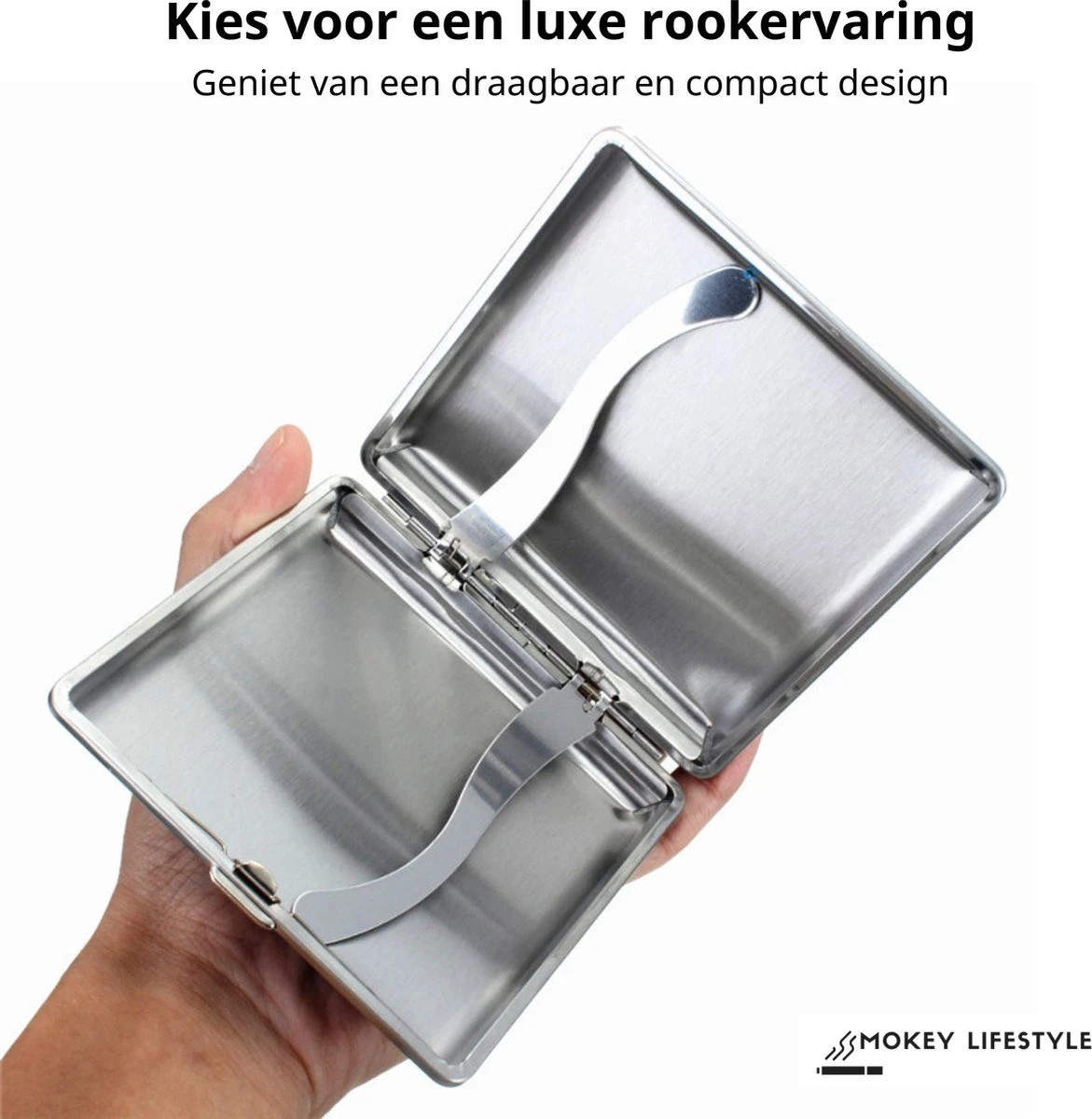 Sigarettendoosje – Premium - Zwart - 20 Sigaretten - Sigarettenhouder – Sigaretten Box – Sigaretten Opbergdoosje 4 Sigarettendoosje – Premium - Zwart - 20 Sigaretten - Sigarettenhouder – Sigaretten Box – Sigaretten Opbergdoosje - Afbeelding 4