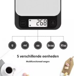 Keukenweegschaal Digitaal - Precisie Keuken Weegschaal - Tot 5 KG 20 Keukenweegschaal Digitaal - Precisie Keuken Weegschaal - Tot 5 KG -Merkloos Verkoopwinkel 1173x1200 5