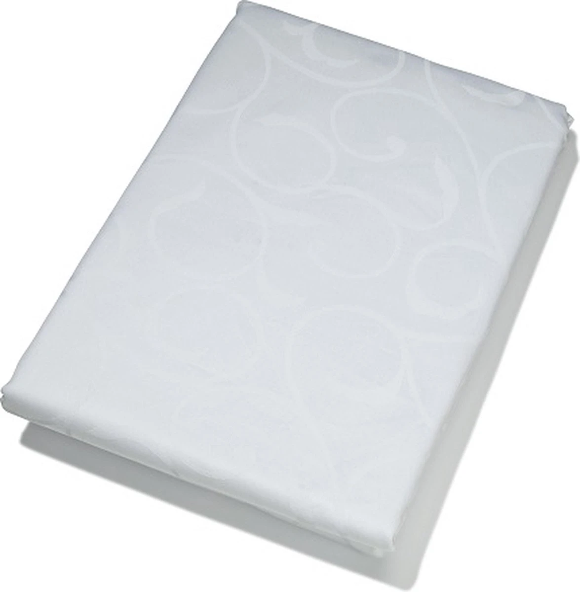 KOOK Damast Tafelkleed - 160x240 Cm - Wit 1 KOOK Damast Tafelkleed - 160x240 Cm - Wit