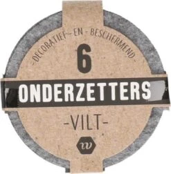 Onderzetter Vilt - Onderzetter - Vilt - Rond - Voor Glazen - 6 Stuks - Decoratief En Beschermend - 10 Cm X 10 Cm