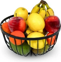 Merkloos Fruitschaal - Fruitmand - Metaal - Zwart