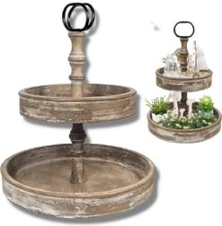 Pazzo Goods - Etagere - 2 Laags - Landelijk - Houten Etagere - -Merkloos Verkoopwinkel 1177x1200 6