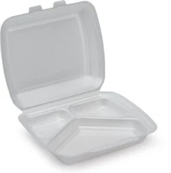 Menubox XPS Wit/3 Vaks - 200 Stuks / 1 Doos.