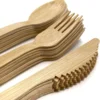 Bamboe Bestek - Bio Bestek (24 Pcs) Wegwerp Bestek - 100% Biologisch Afbreekbaar - Milieuvriendelijk - 100% Bamboe