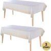 Pazzo Festa - Wegwerp Tafelkleed - 2 Stuks - Wit Goud - Vlek & Geurvrij - Verjaardagen - Kerst - Gender Reveal - Baby Shower - Party's -