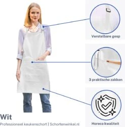 Schortenwinkel - Professioneel Keukenschort - Kookschort - Horeca - Wit -Merkloos Verkoopwinkel 1182x1200 3