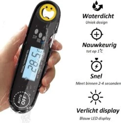Nauwkeurige Keukenthermometer Met Ophangmagneet – Waterdicht - Digitale BBQ Thermometer - Vleesthermometer Keuken - Kernthermometer - Temperatuur Range -50 °C Tot 300°C - Qwality4u -Merkloos Verkoopwinkel 1182x1200 6
