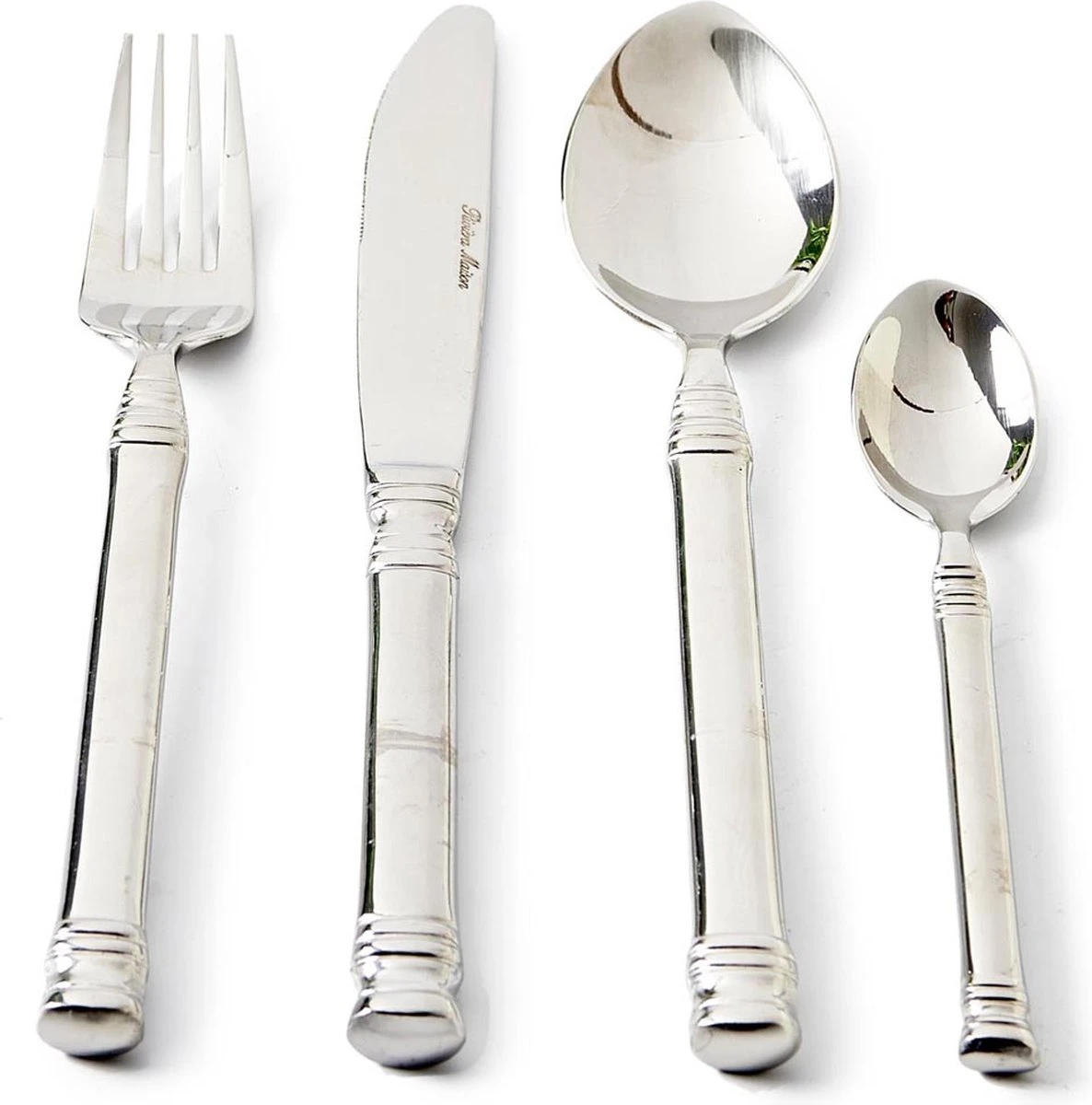 Riviera Maison Bestekset Zilver - Bon Appétit Cutlery - Set Van 4 Stuks 1 Riviera Maison Bestekset Zilver - Bon Appétit Cutlery - Set Van 4 Stuks