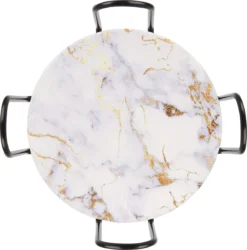 Castagnola Keramische Onderzetters Met Houder – Onderzetters Voor Glazen – Onderzetters Design – Onderzettersset – Drink Onderzetters – Keramisch – Kurk – Set Van 6 – Wit/Goud -Merkloos Verkoopwinkel 1187x1200 14