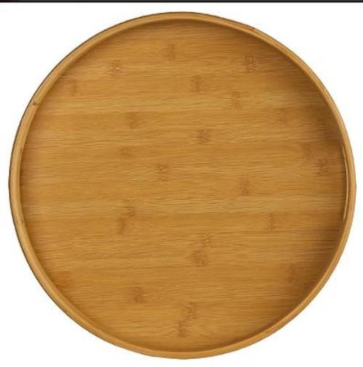 Merkloos Bamboe Dienblad Rond Met Handvatten Diameter 40 Cm 2 Merkloos Bamboe Dienblad Rond Met Handvatten Diameter 40 Cm - Afbeelding 2
