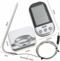 Wireless Vlees Thermometer Digitaal BBQ Thermometer Draadloos - Kernthermometer - Oventhermometer - Barbecue Thermometer - Ingestelde Temperaturen Vlees - Rund, Kip, Vis, Vleesthermometers - Suikerthermometer – Kookthermometer - Keukenthermometer -Merkloos Verkoopwinkel 1190x1200 10