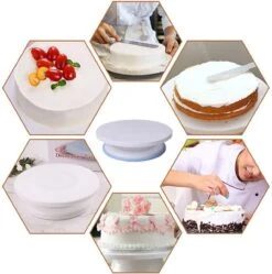 Taartplateau - Draaibaar Taartplateau Anti-slip - Draaiplateau Taart –Turntable Cake - Taartplateau - Draaitafel -Merkloos Verkoopwinkel 1191x1200 10